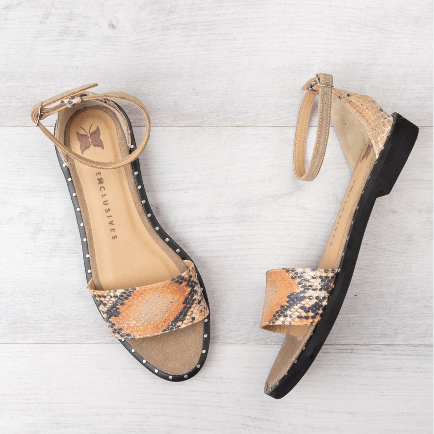 .Sandale - Friday - Snake Orange